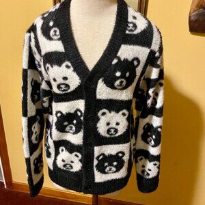 TEDDY FRESH cardigan sweater SZ small